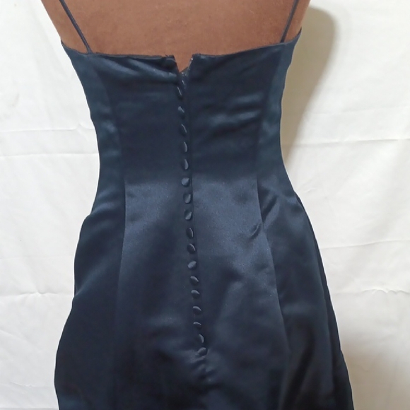 Wtoo Midnight Blue Formal Dress | Satin Evening Gown | Size 0 - Picture 4 of 7